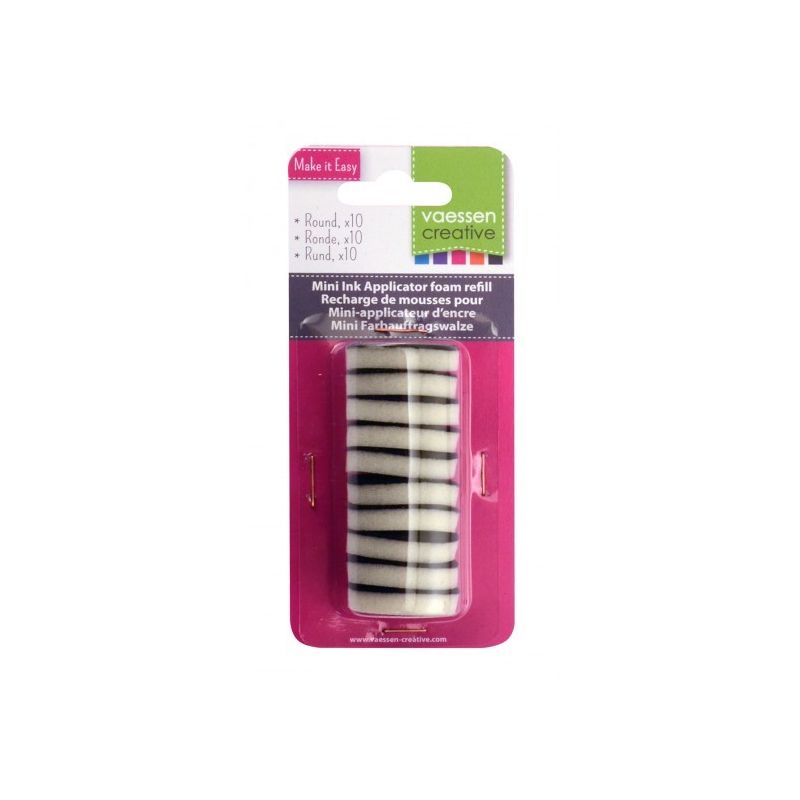 Recharge de Mousses pour Applicateur d'Encre Rond (10 Pcs) Recharge de Mousses pour Applicateur d'Encre Rond (10 Pcs)