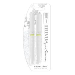 Nuvo Aqua Shimmer Glitter Brush Tip Clear (2 Pcs)
