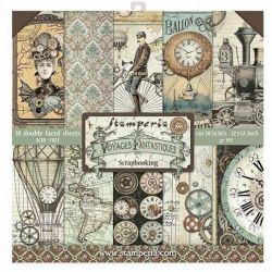 Kit Papiers Stamperia Voyages Fantastiques