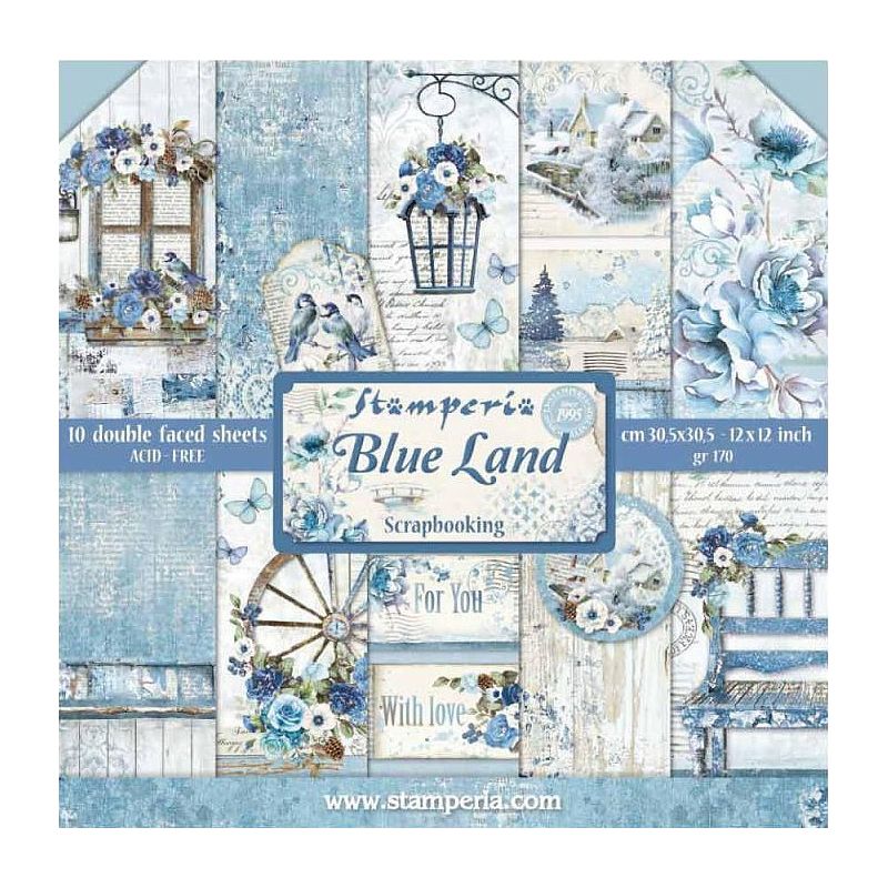 Kit Papiers Stamperia Blue Land