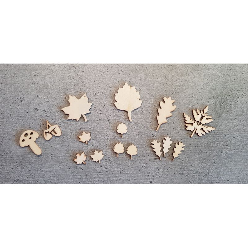 Embellissements en Bois Thème Feuilles