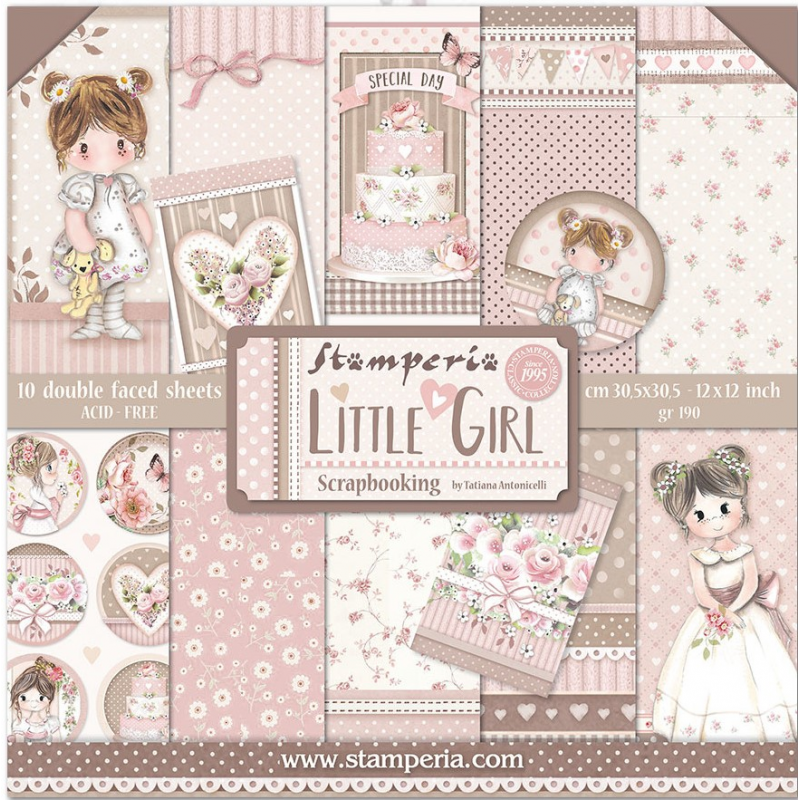 Kit Papiers Stamperia Little Girl